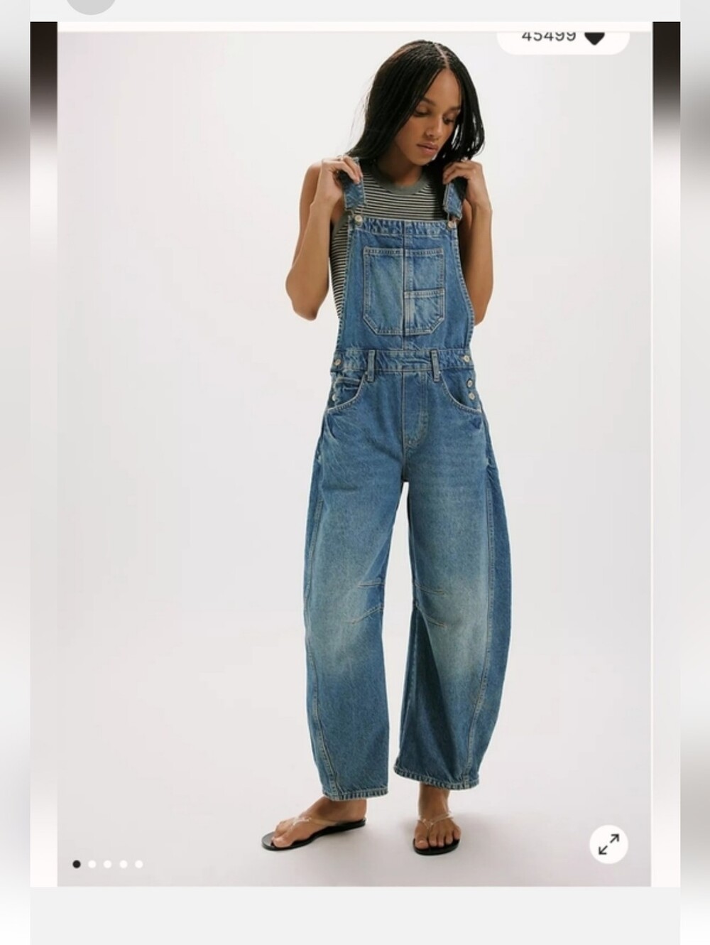 NWOT We The Free Good Luck Barrel Overalls ~Ultra Light Beam TALL